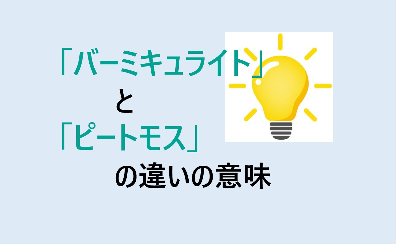 バーミキュライトとピートモスの違い