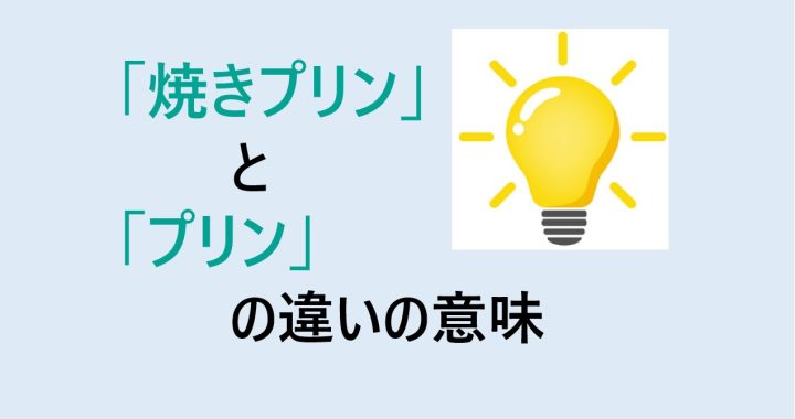 焼きプリンとプリンの違いの意味を分かりやすく解説！