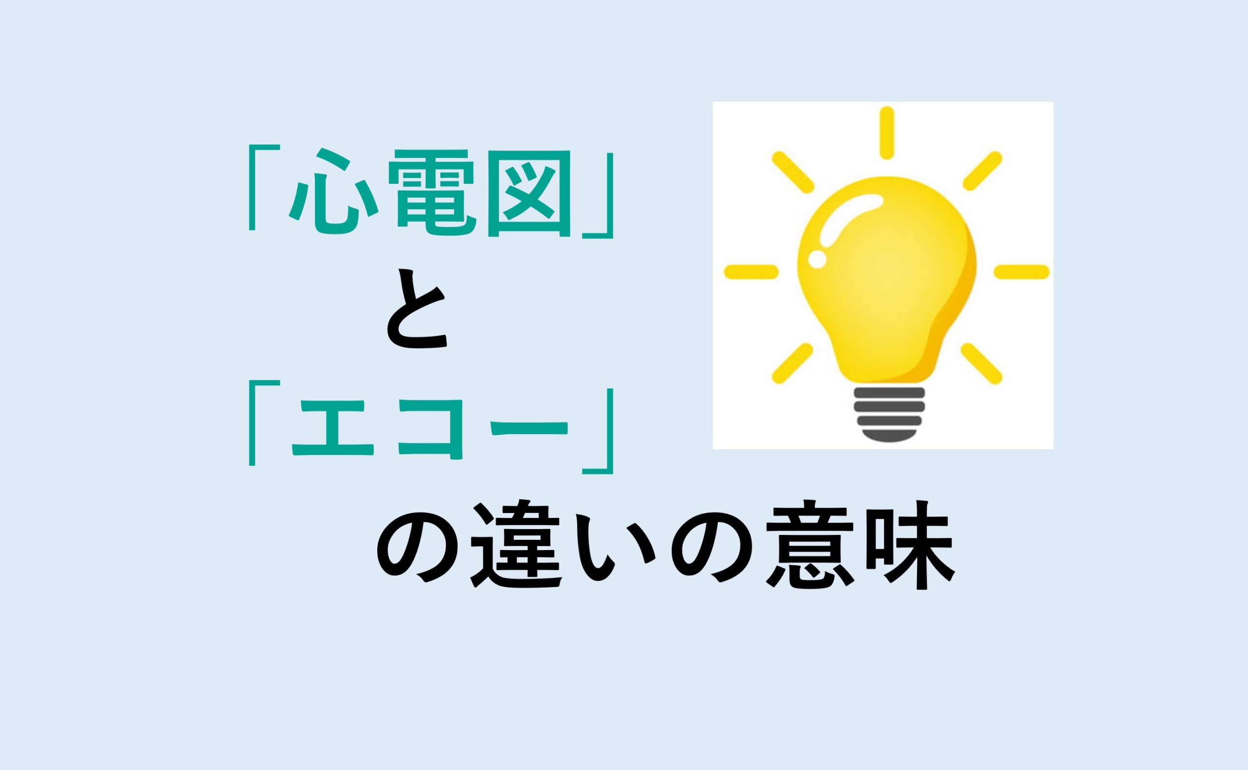 心電図とエコーの違い