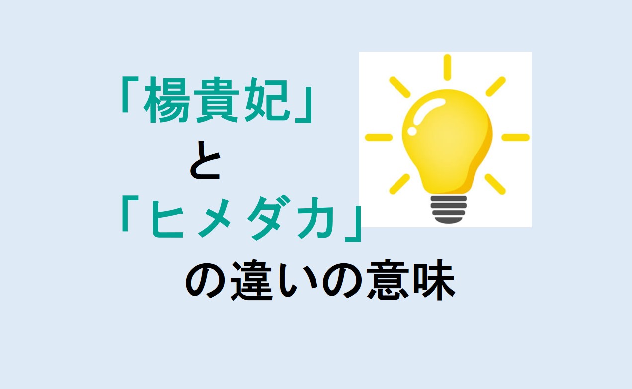 楊貴妃とヒメダカの違い