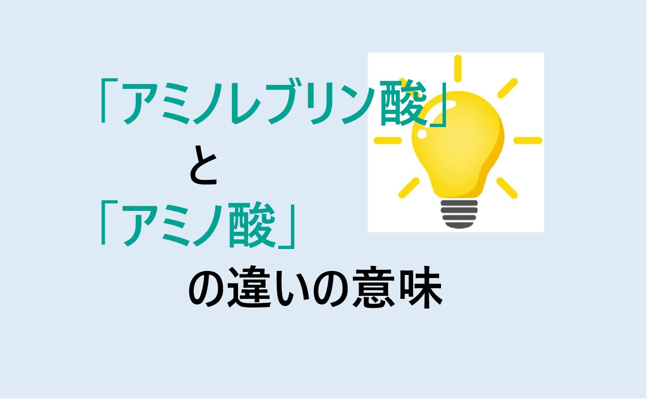 アミノレブリン酸とアミノ酸の違いの意味