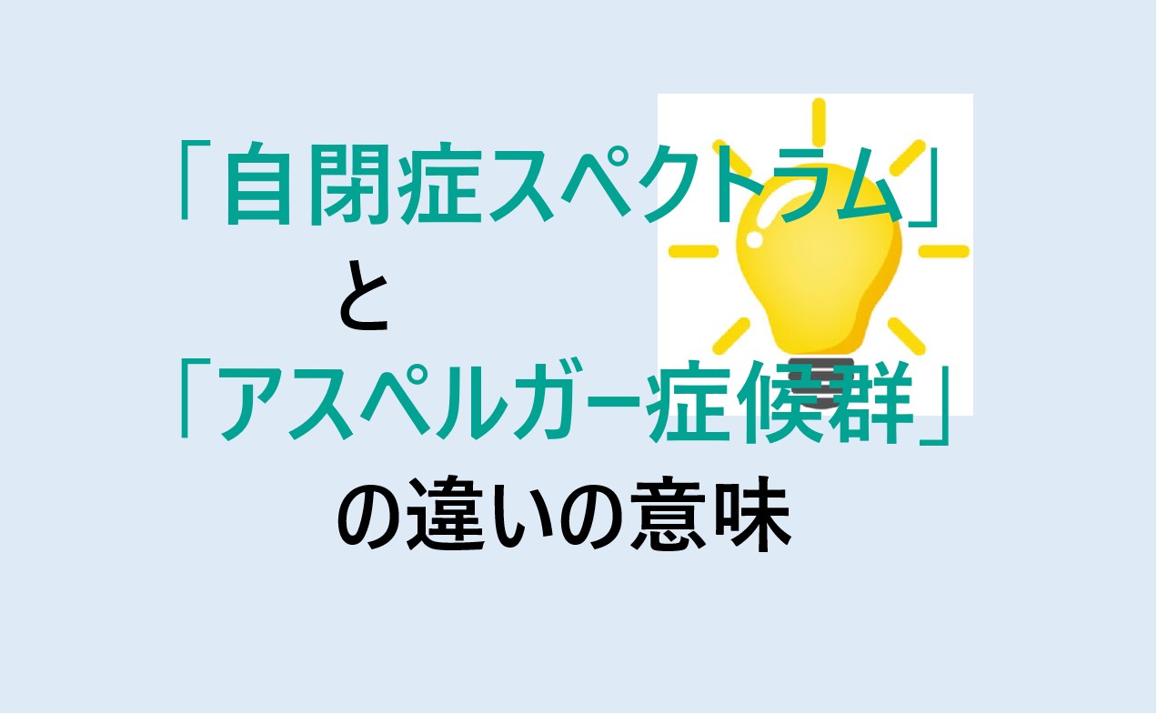 自閉症スペクトラムとアスペルガー症候群の違い