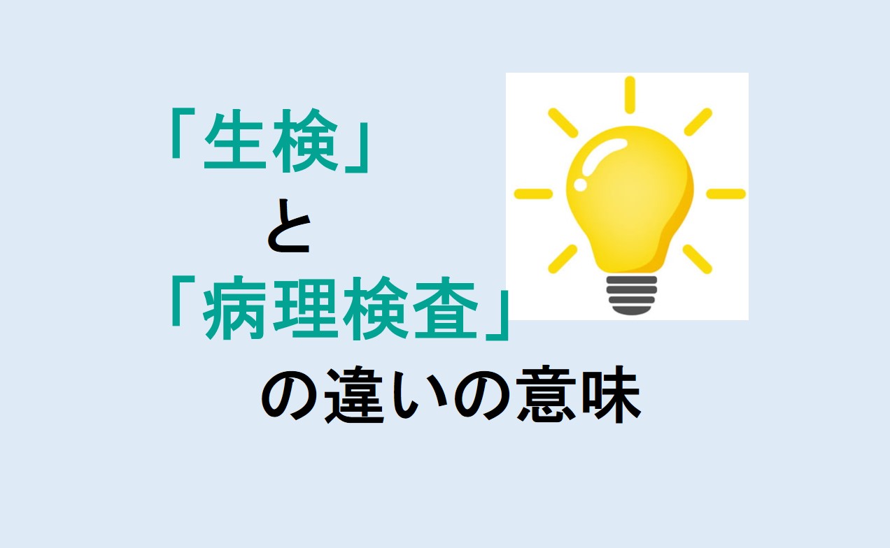 生検と病理検査の違い