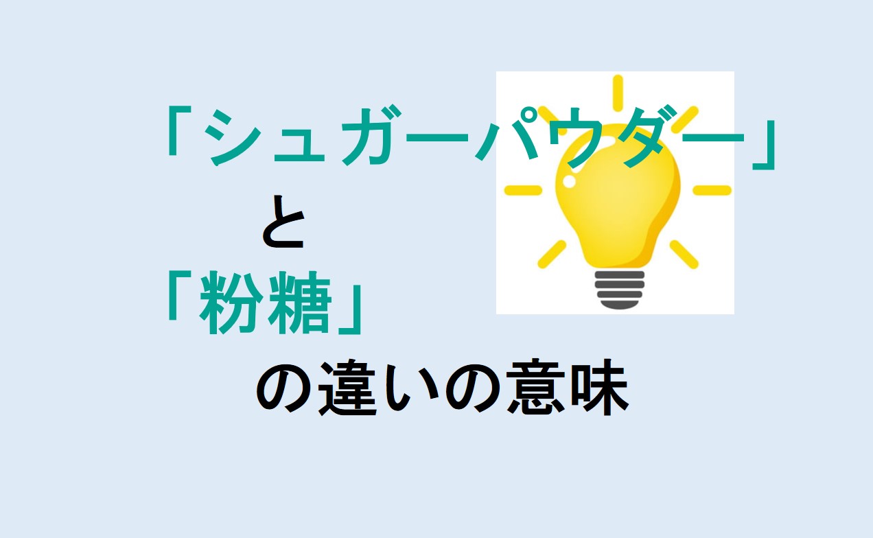 シュガーパウダーと粉糖の違い