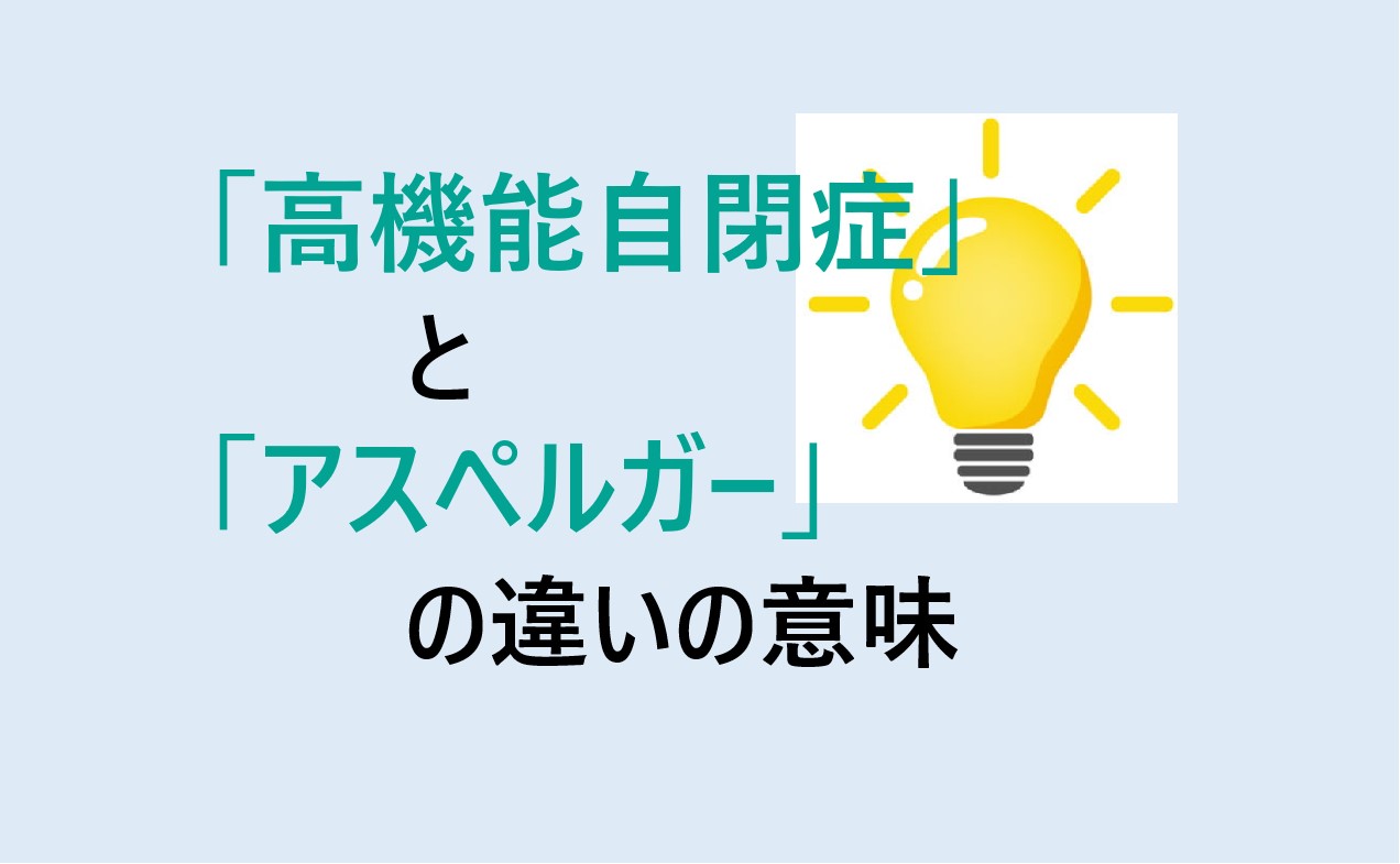 高機能自閉症とアスペルガーの違い