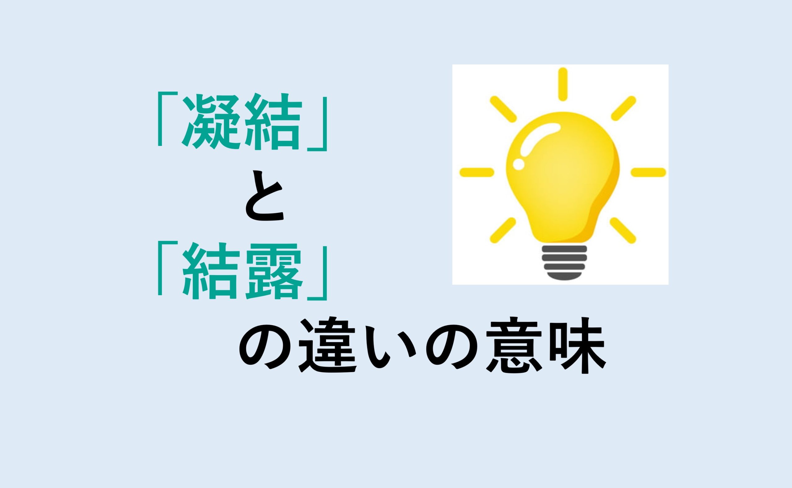 凝結と結露の違い