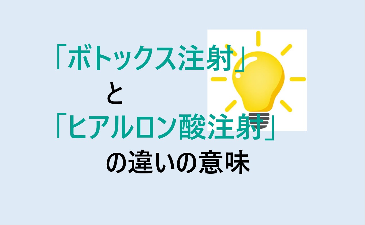 ボトックス注射とヒアルロン酸注射の違い