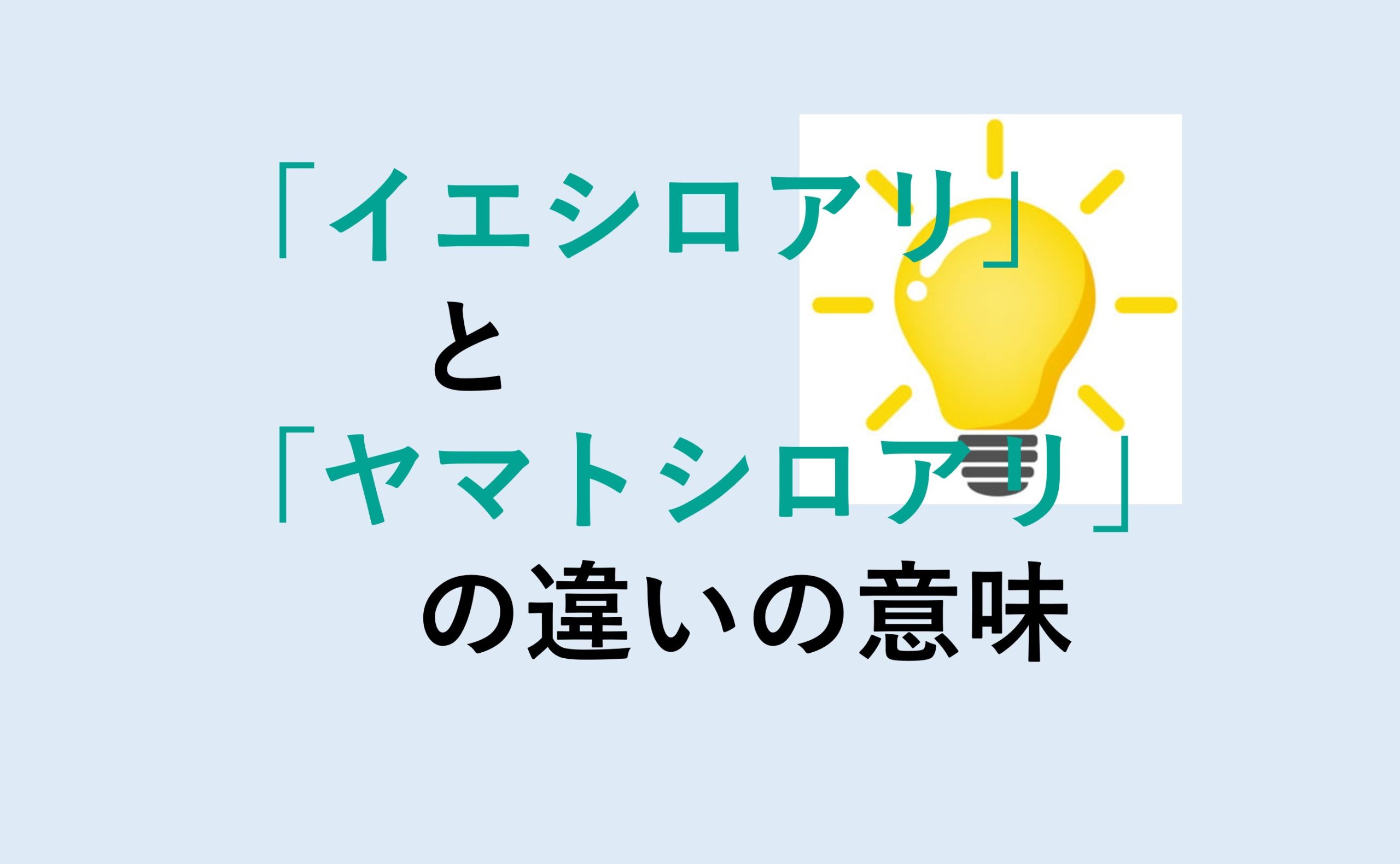 イエシロアリとヤマトシロアリの違い