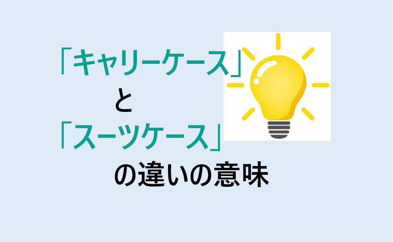 キャリーケースとスーツケースの違い