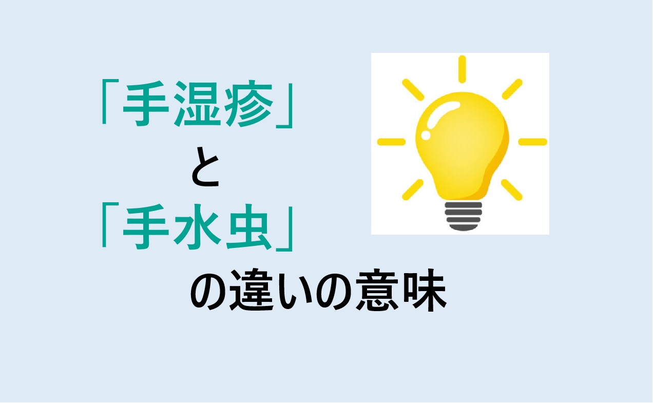 手湿疹と手水虫の違い