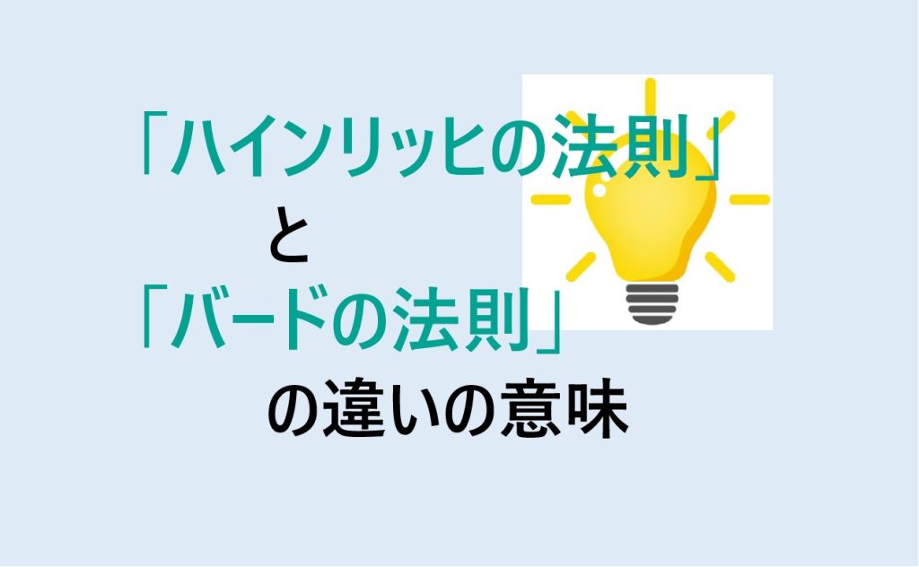 ハインリッヒの法則とバードの法則の違い