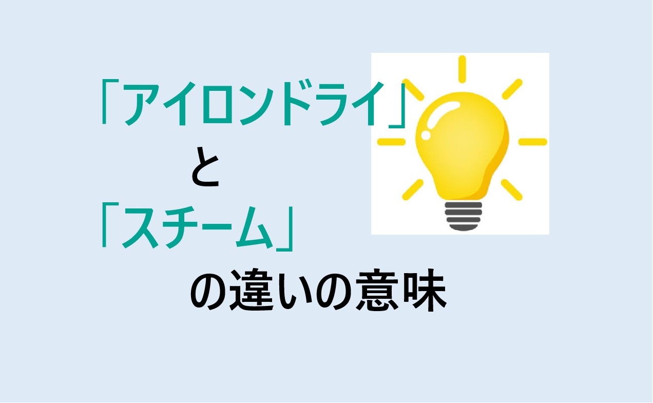 アイロンドライとスチームの違い