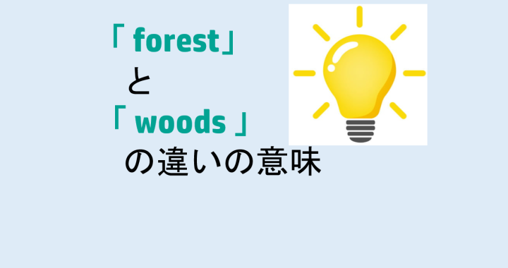 forestとwoodsの違いの意味を分かりやすく解説！