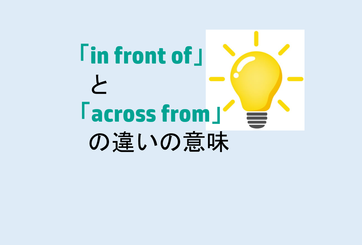 in front ofacross from
