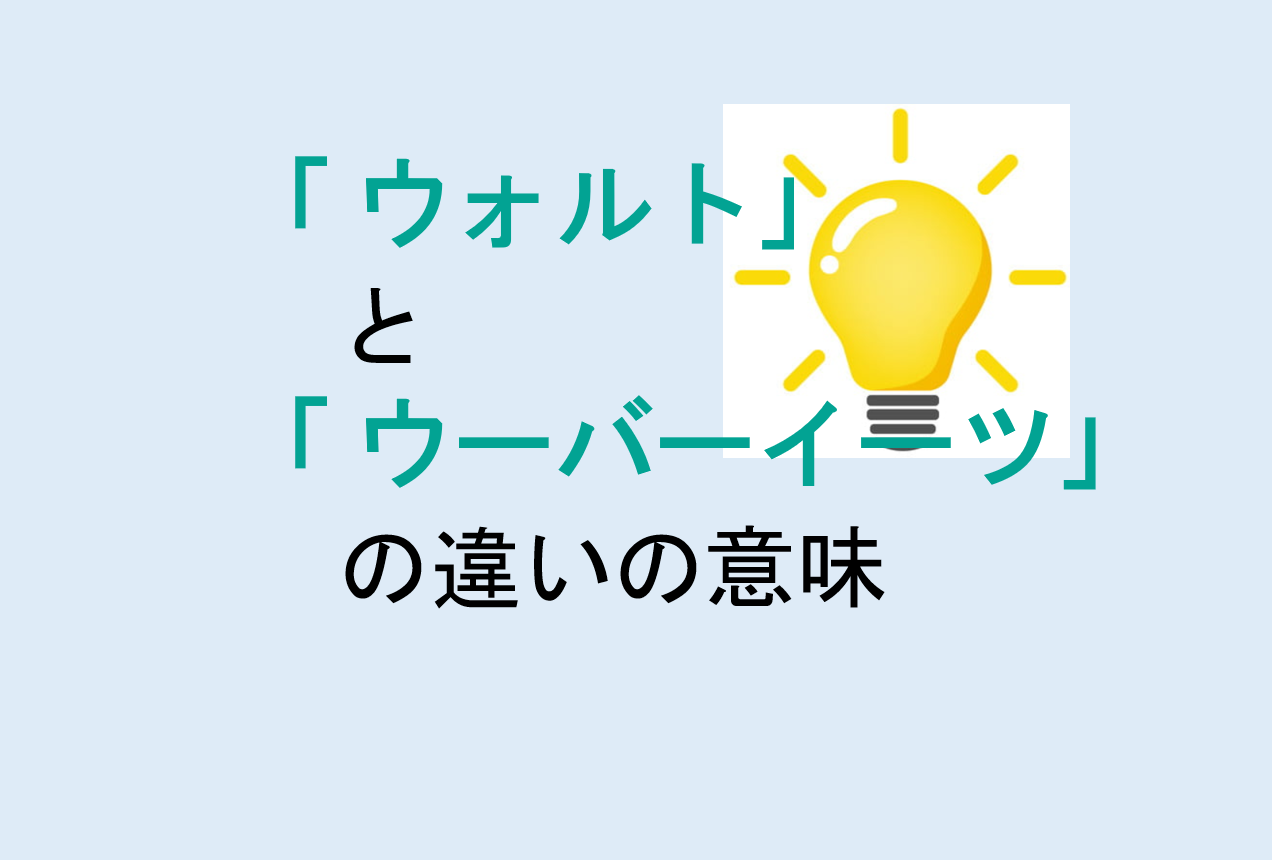 ウォルトとウーバーイーツの違い